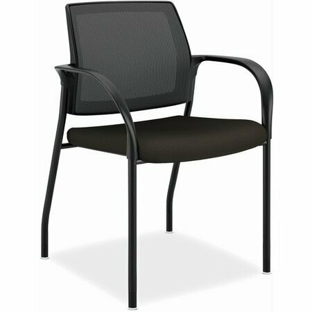 THE HON CO Stacking Chair, w/Glides, 25inx21-3/4inx33-1/2in, Espresso Seat HONIS108IMCU49